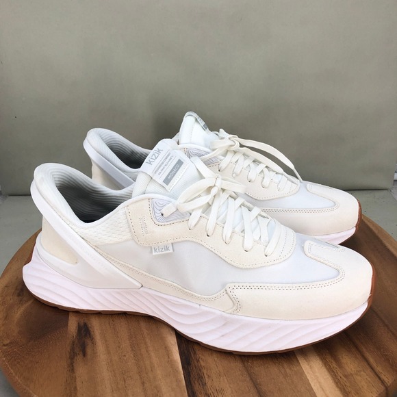 Kizik Monaco Mens Hands Free Slip On Sneakers White Gum MMON2501-1D Size 14 main image 4